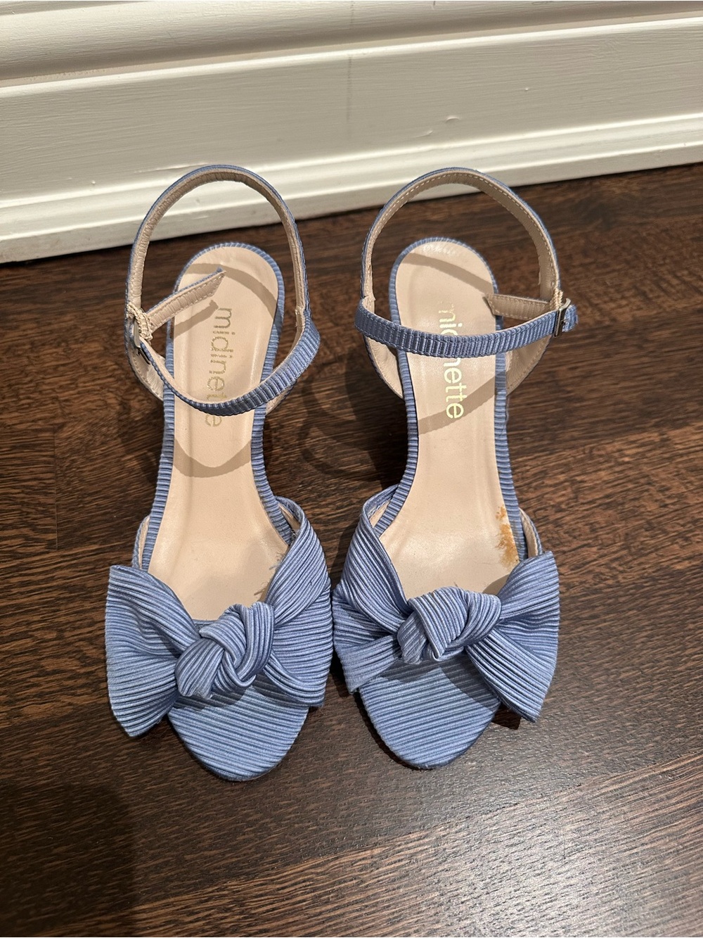 Midinette Blue Bow Heels